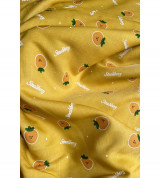 Vải đũi lạnh tồn kho quả đào phối chữ mềm mịn mát